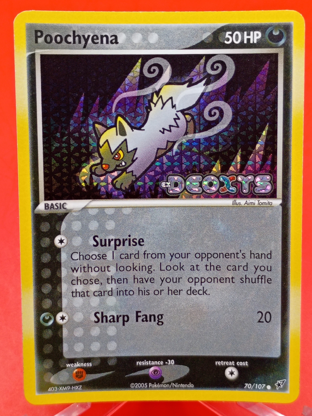 Poochyena 70/107 EX Deoxys Reverse Holo Stamp Near Mint Pokémon